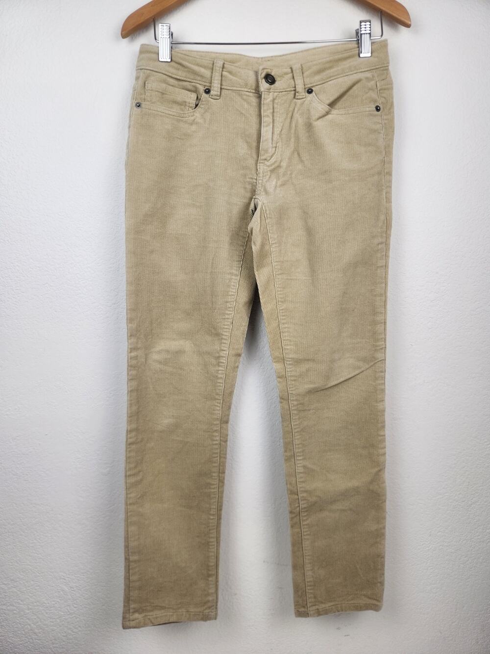 Patagonia Everyday Cords Corduroy Pants Women Size 26 in Tan/Cream